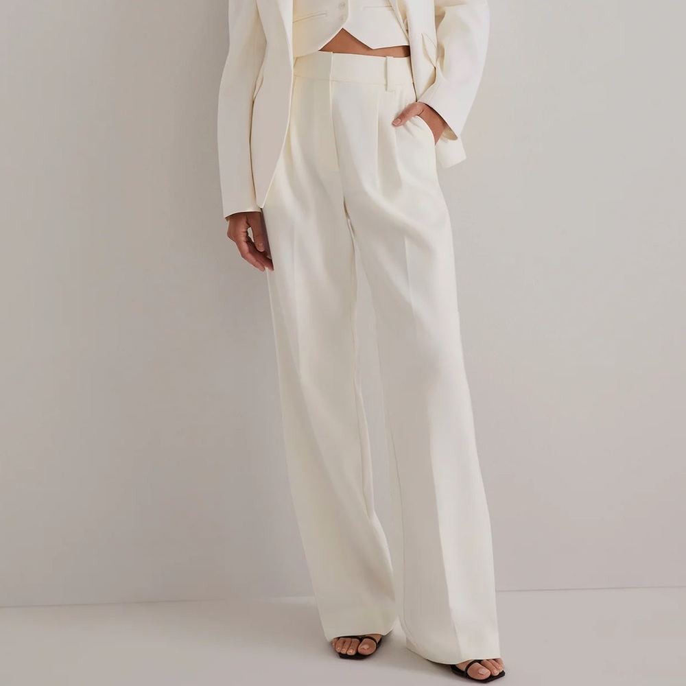 FAVORITE DAUGHTER Favorite Pant Ivory Cream Trousers Off White Dress Pants